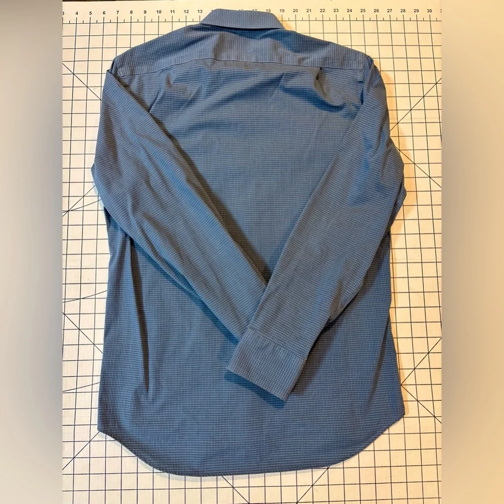 J. Crew Men’s Size Medium (15-15.5) Navy Thompson Flex Wrinkle Free Dress‎ Shirt